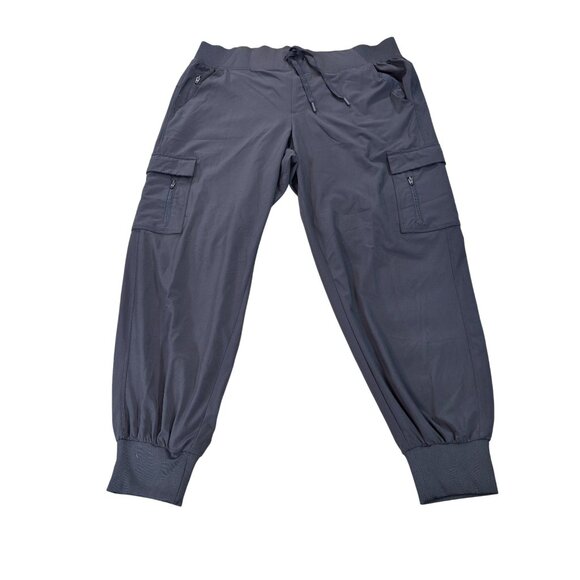 All In Motion Mens Cargo Jogger Pants L Black Recycled Polyester - Picture 1 of 10